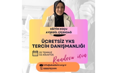 Our Education Coach Ayşegül Çiçekdağ Provides Consultancy in YKS Preferences