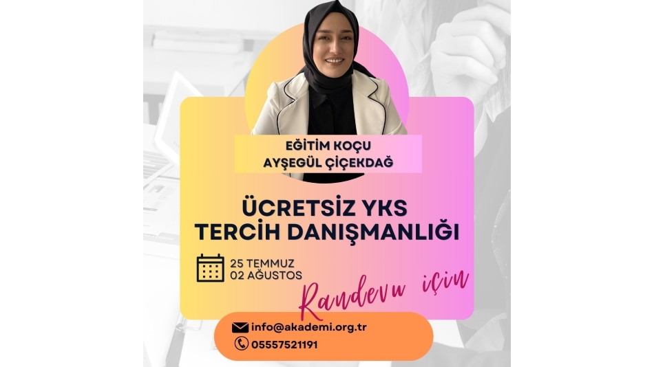 Our Education Coach Ayşegül Çiçekdağ Provides Consultancy in YKS Preferences